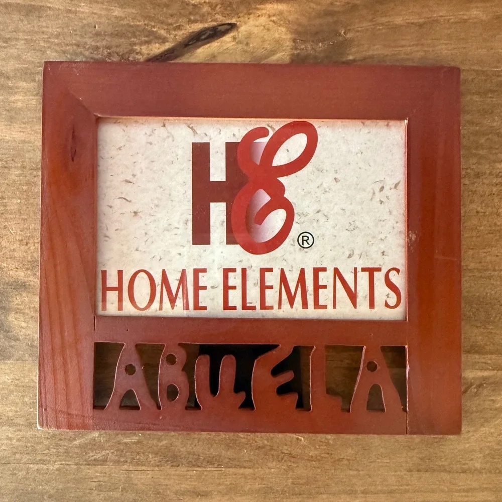 3pc Home Elements Mama Abuela Abuelo Wooden Picture Frames Family Photo Set
